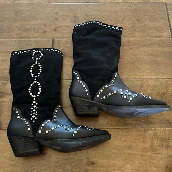 Free People Joelton Studded Western Boot EU 37.5 US 7.5 - Picture 2 of 8